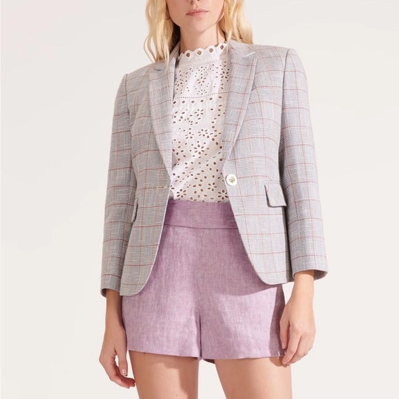 Veronica Beard Schoolboy Dickey Jacket in Plaid Multi size 2 Blazer - Picture 2 of 5